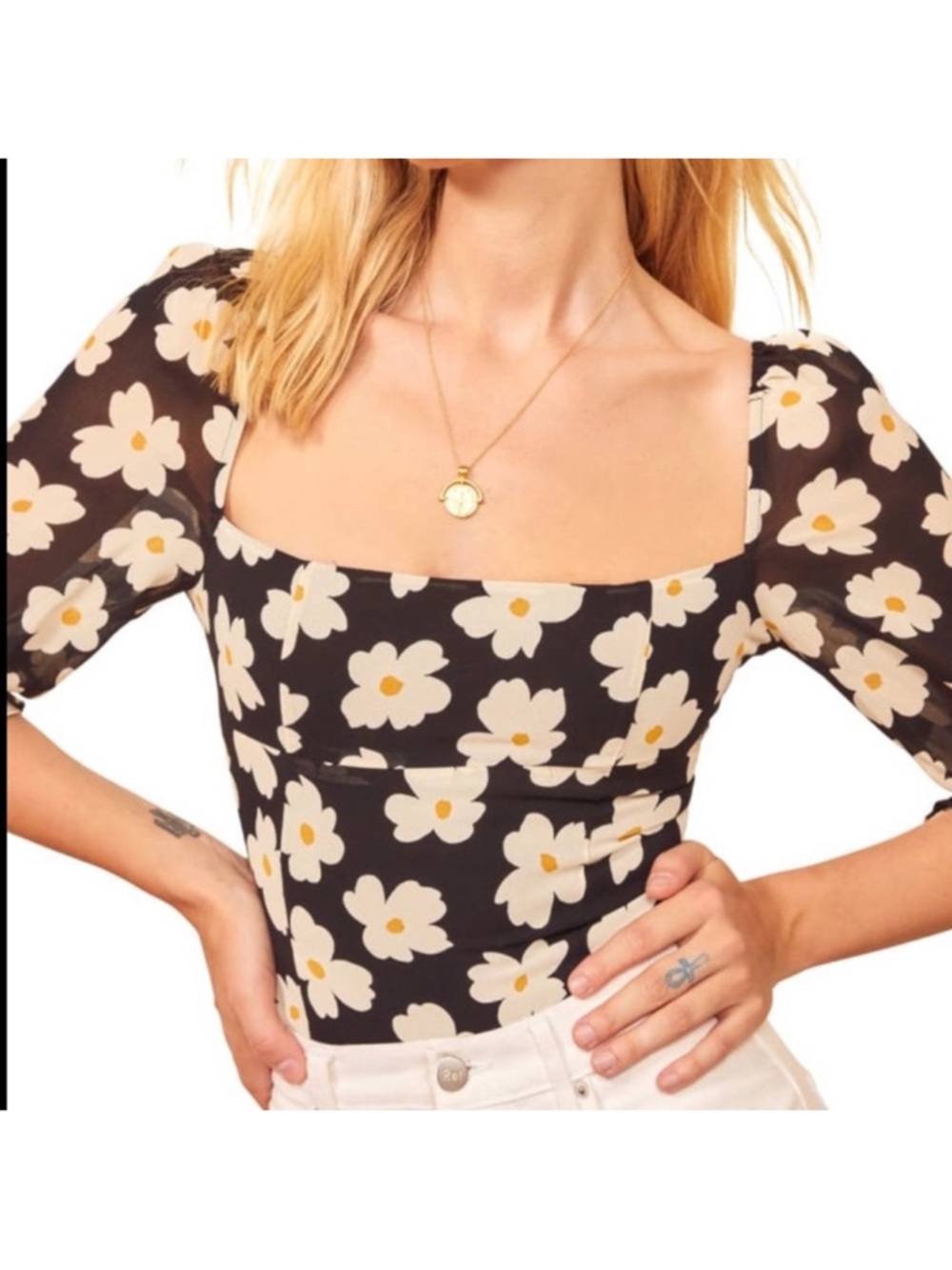 Reformation Georgia Daisy Chain Print size 2 EUC